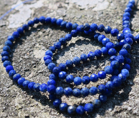 Lapis latsuli 3mm viistehiottu tummansininen irtohelmi