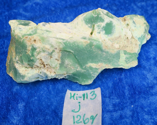 Krysopraasi raaka 126g extra Hi113j 