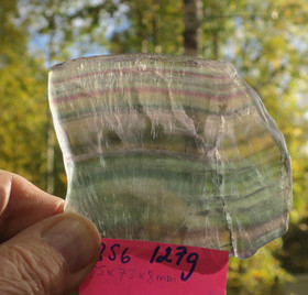 Fluoriittti siivu 127g 85x73x8mm 8s6