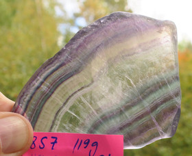 Fluoriitti siivu 119g 110x73x8mm 8s7