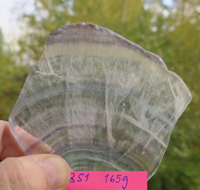 Fluoriitti siivu 93x92x7mm kiillotettu 8s1