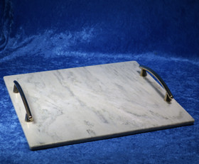 Kivitarjotin 305x305mm marmori, kullan väriset kahvat TR13