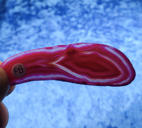 Akaattilevy pinkki 80x25mm siivu PB