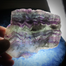 Fluoriitti siivu 359g 112x90x14mm 8s14 