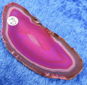 Akaattilevy pinkki 75x35mm siivu PD