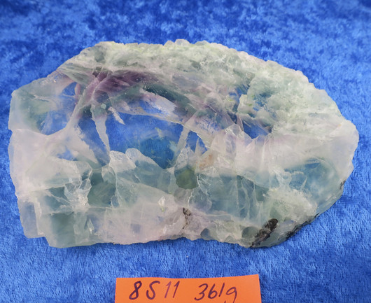 Fluoriitti siivu 361g 140x95x13mm 8s11