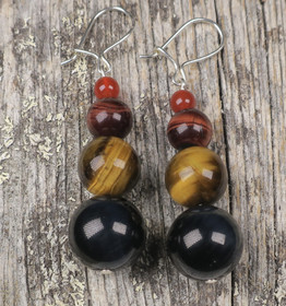 Korvakorut SKORPIONI haukansilmä, tiikerinsilmä, häränsilmä, karneoli