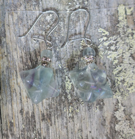 Korvakorut fluoriittitähti  zirkonikoristein  8s2