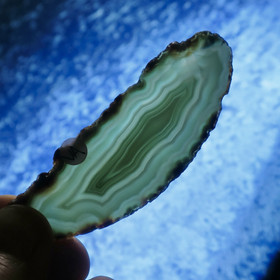 Akaattilevy vihreä 80x30mm siivu  VA