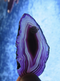 Akaattilevy violetti 70x35mm siivu LE