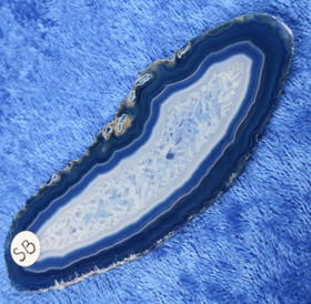 Akaattilevy sininen 85x35mm  siivu SB