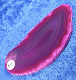 Akaattilevy pinkki 75x35mm siivu PC