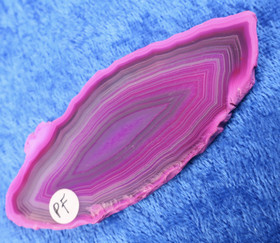 Akaattilevy pinkki 75x30mm  siivu PF2