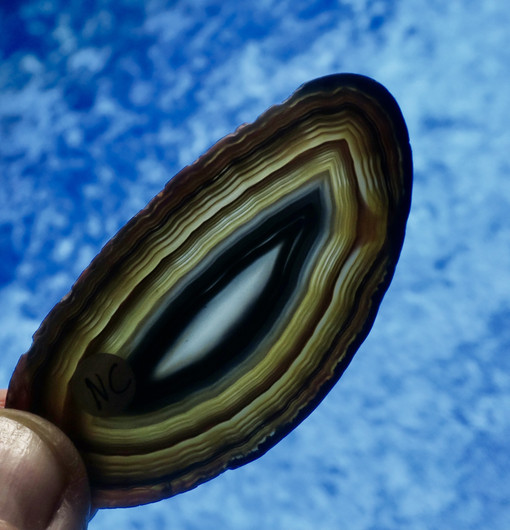 Akaattilevy natural 70x35mm siivu  NC