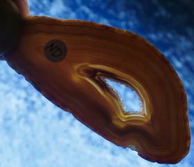 Akaattilevy natural 75x35mm siivu  ND