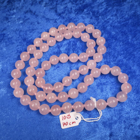 Helmet ruusukvartsi 10mm 70cm pitkät, lukoton
