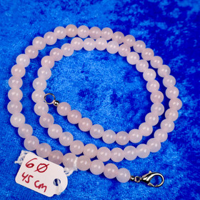 Helmet ruusukvartsi 6mm 45cm 