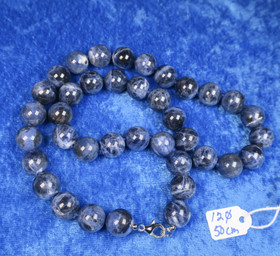 Helmet sodaliitti solmitut 12mm kaulahelmet 50cm