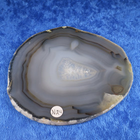 Akaattilevy natural 77g 90x80mm harmaa siivu N24 Brasilia