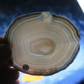 Akaattilevy natural 63g 90x75mm harmaanruskea siivu N23 Brasilia