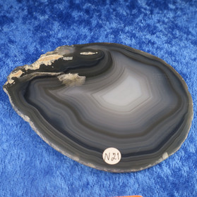 Akaattilevy natural  67g 95x70mm harmaa N21 Brasilia