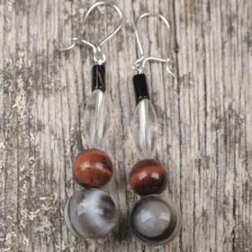 Korvakorut KAKSOSET GEMINI kaksosen onnenkivikorut KAK3a