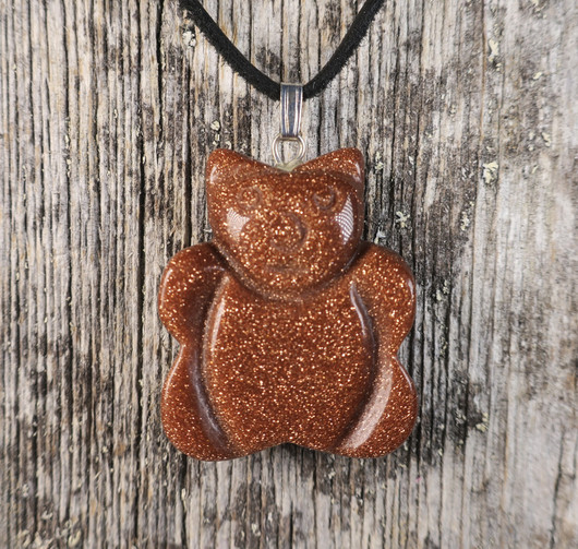 Riipus NALLE 30mm kultavirta kimalteleva ruskea aventuriini