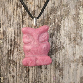 Riipus rodoniitti PÖLLÖ 30mm, riipuslenkki 925-hopea