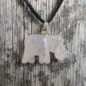 Riipus ELEFANTTI ruusukvartsi 30mm