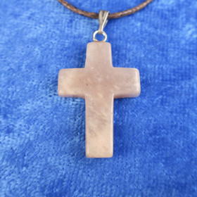 Riipus kuukivi risti 25mm, punertava