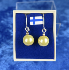 Korvakorut helmi vaaleankeltainen synteettinen