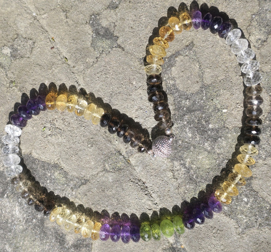 Helmet viistehiotut vuorikide ametisti peridootti savukvartsi sitriini