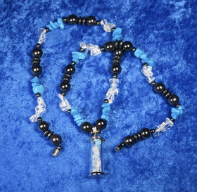 Helmet ja riipus magneettinen hematiitti vuorikide ja magnesiitti 50cm