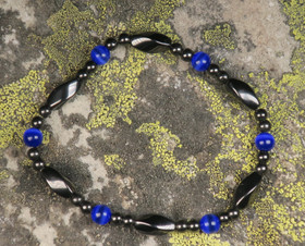 Rannekoru magneettinen hematiitti ja sininen kissansilmäkuitulasi