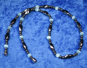 Helmet magneettinen hematiitti ja turkoosi kissansilmäkuitulasi 