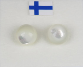 Nappikorvakorut helmiäinen natural luonnonvalkoinen 8mm