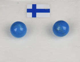 Nappikorvakorut turkoosivärjätty magnesiitti  6mm 