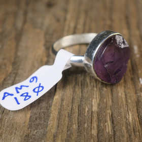 Hopeasormus ametisti raakakivi 18mm AM9