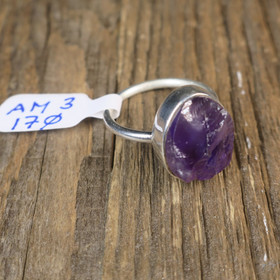 Hopeasormus ametisti raakakivi 17mm AM3