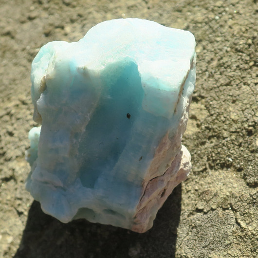 Kalsiitti Caribian Blue sinivihreä raaka 52g 40x30x30mm 