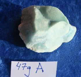 Kalsiitti Caribian Blue sinivihreä raaka 47g A 45x35x25mm 