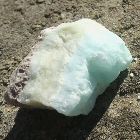 Kalsiitti Caribian Blue sinivihreä raaka 16g C 35x25x10mm 