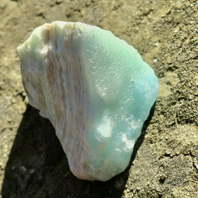 Kalsiitti Caribian Blue sinivihreä raaka 46g  45x42x30mm 