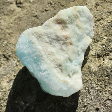 Kalsiitti Caribian Blue sinivihreä raaka 46g  45x42x30mm 