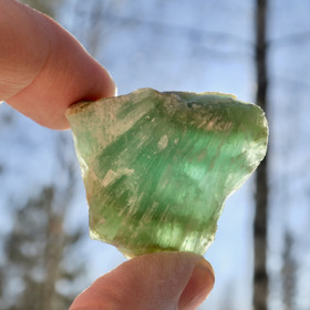 Kalsiitti Caribian Blue sinivihreä raaka 33g  40x38x20mm 