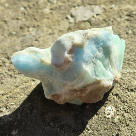 Kalsiitti Caribian Blue sinivihreä raaka 47g B 52x36x30mm 