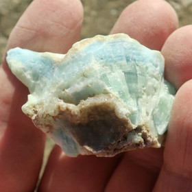 Kalsiitti Caribian Blue sinivihreä raaka 47g B 52x36x30mm 