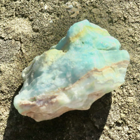 Kalsiitti Caribian Blue sinivihreä raaka 23g B 37x25x22mm 