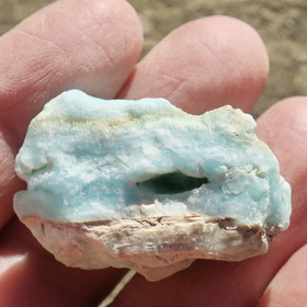 Kalsiitti Caribian Blue sinivihreä raaka 23g B 37x25x22mm 