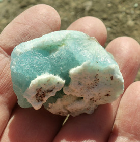 Kalsiitti Caribian Blue sinivihreä raaka 32g A 42x39x24mm 